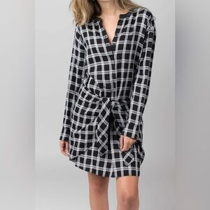 Rag‎ & Bone Plaid Front Tie Dress